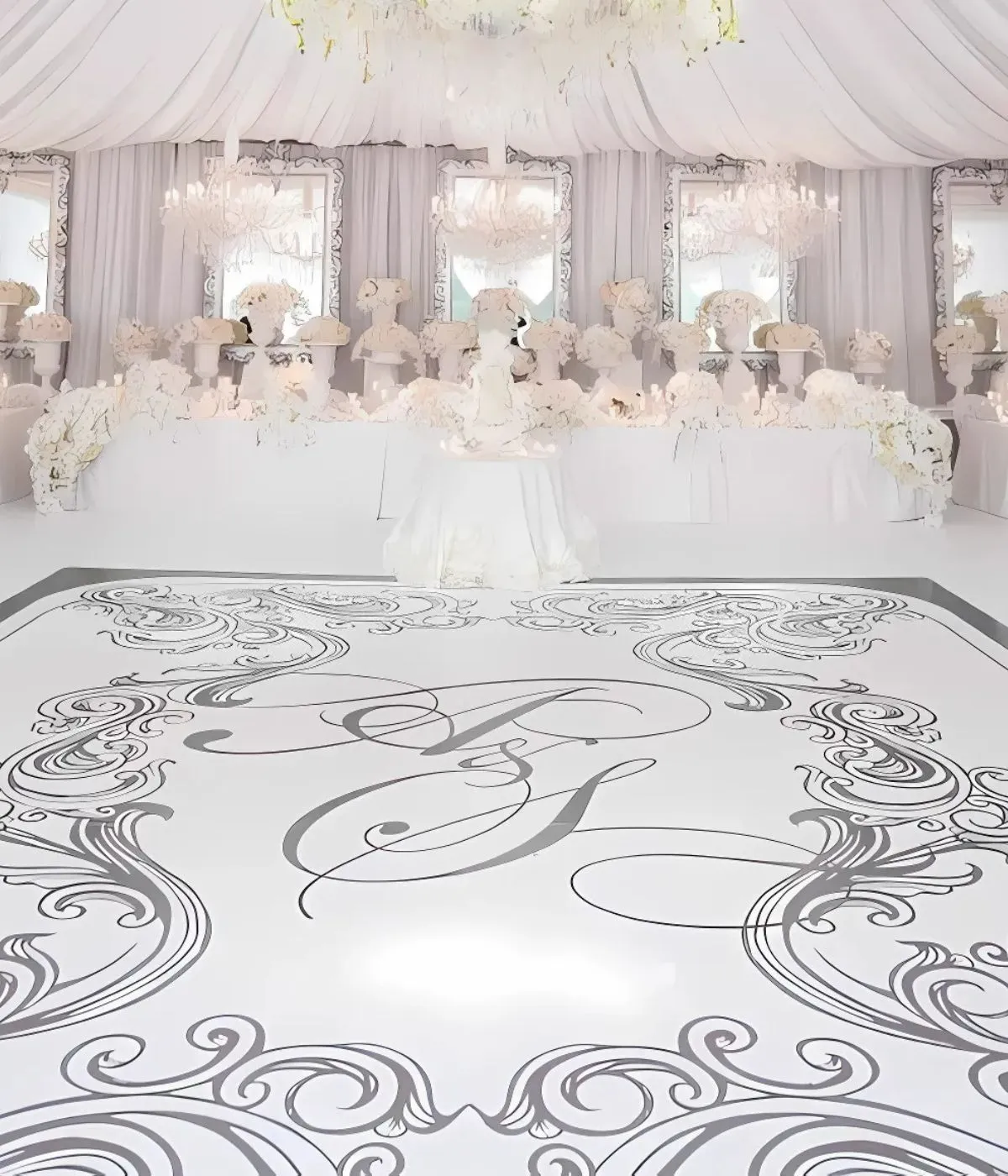 White Dance Floor Wraps